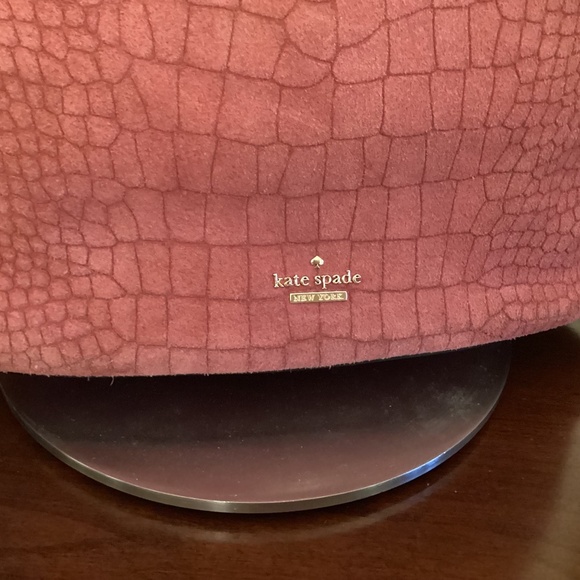 Kate Spade Arianna Larchmont Avenue Exotic Bucket Bag, Cinnabar, EUC - Picture 4 of 15